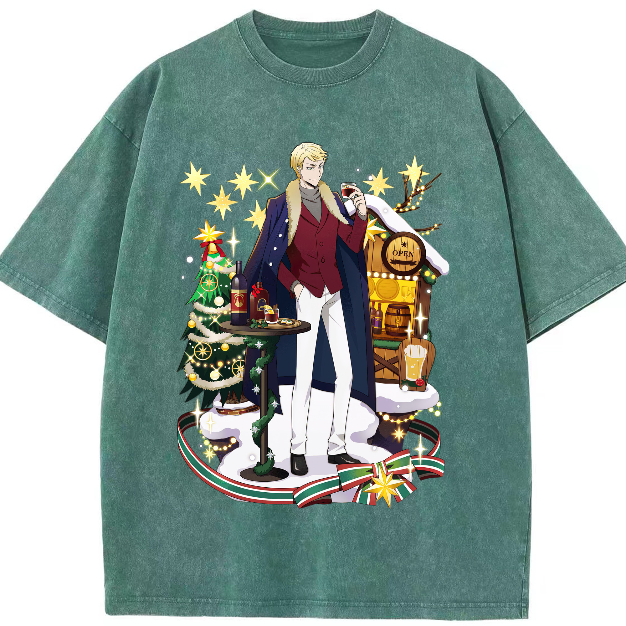 （画像用） 文豪ストレイドッグス Bungo Stray Dogs 綿100% ヴィンテージ風 半袖Tシャツ（フロントプリント）
